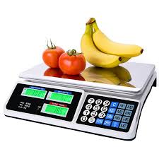 Price computing scale with money change function at supplier shop Kampala