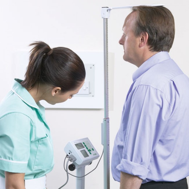 Electronic medical height and weight equipment