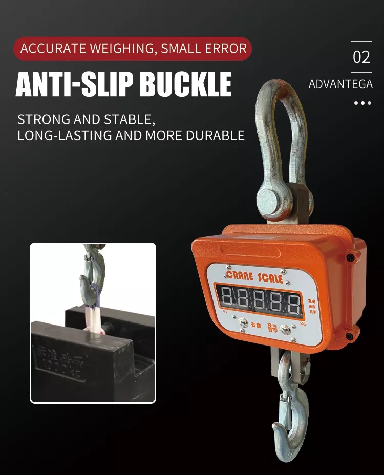 📌 Digital Stainless Steel Hook Hanging Crane Scale – Specifications & Features