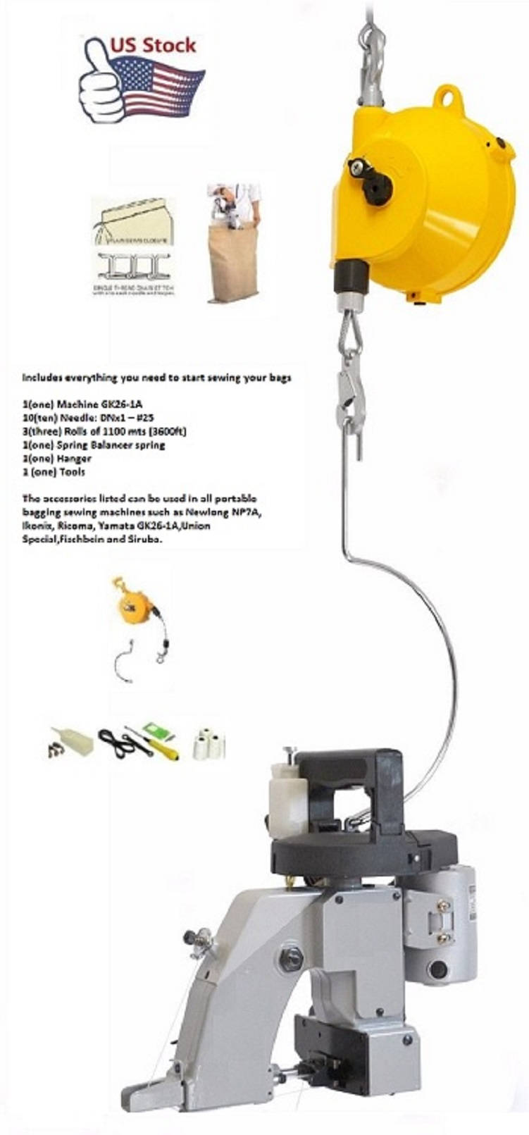 Portable Automatic Wrapping Machine for Industrial Bag Stitching