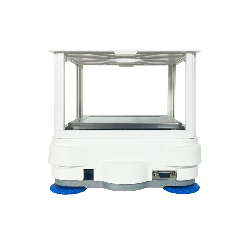 Laboratory precision balance with zero adjustment knob