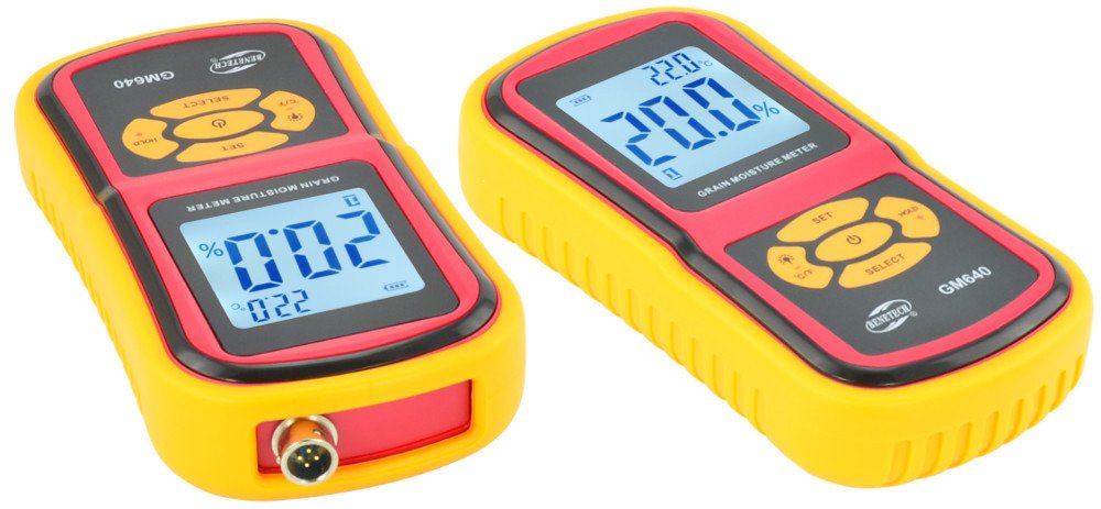 Digital LCD with clear moisture and often temperature readouts