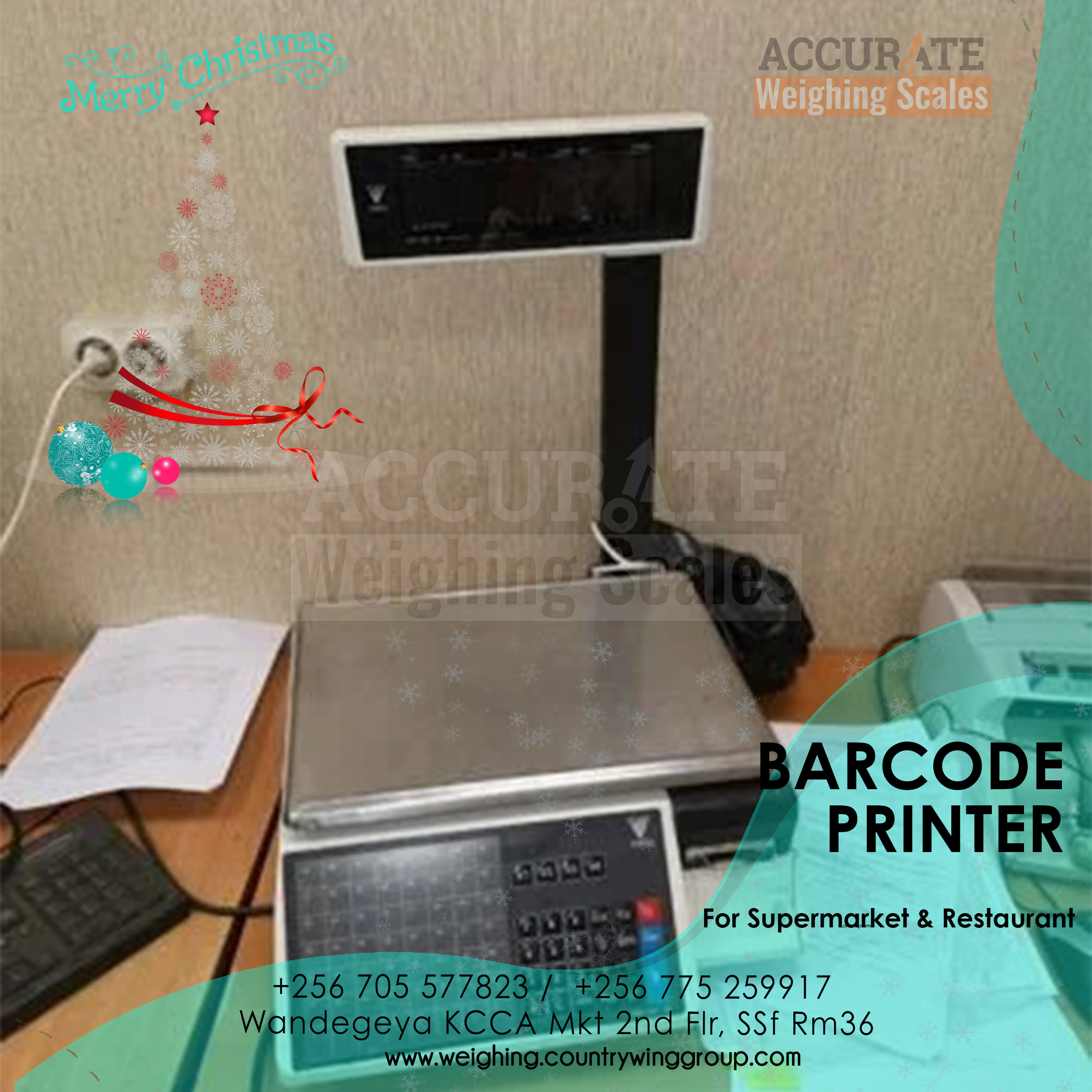 15kg/30kg Supermarket Adhesive Barcode Label Scale