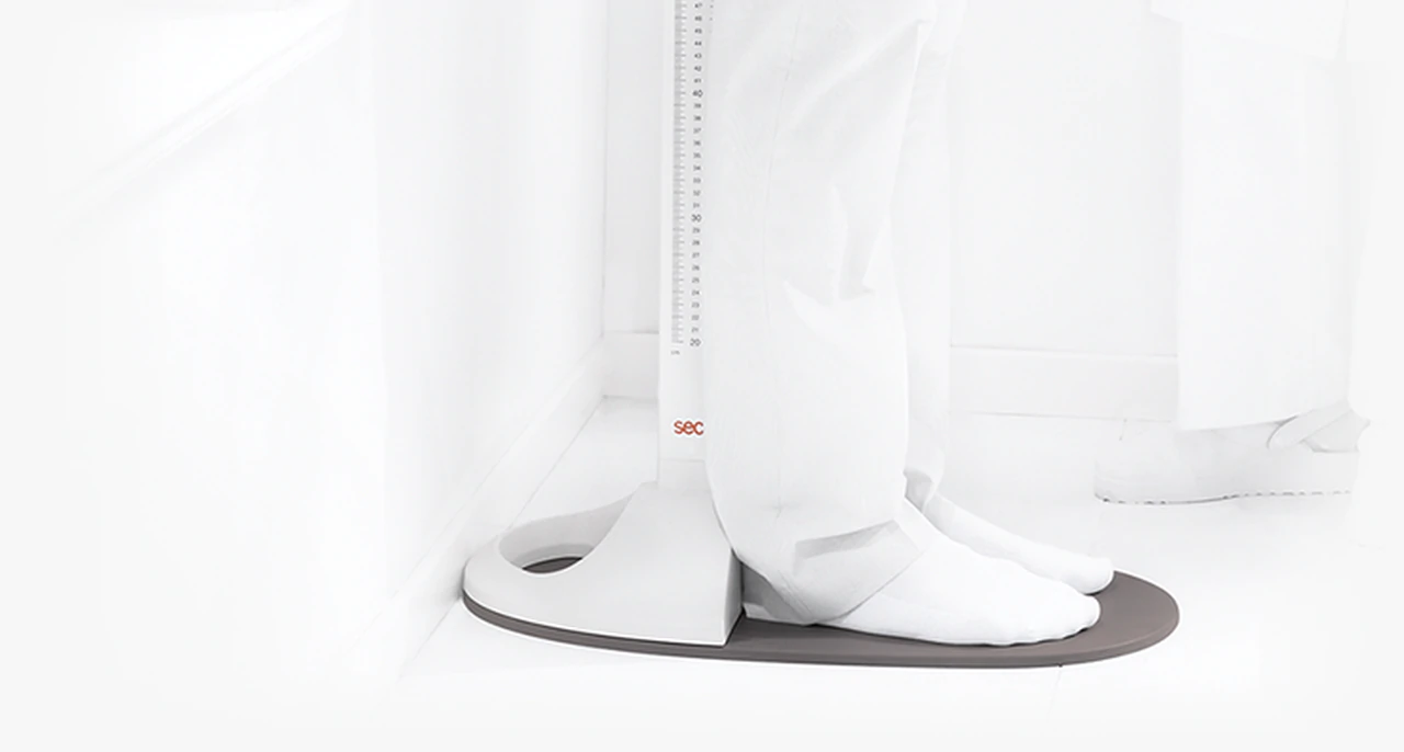 Approved height rod with measuring range of 110 cm
