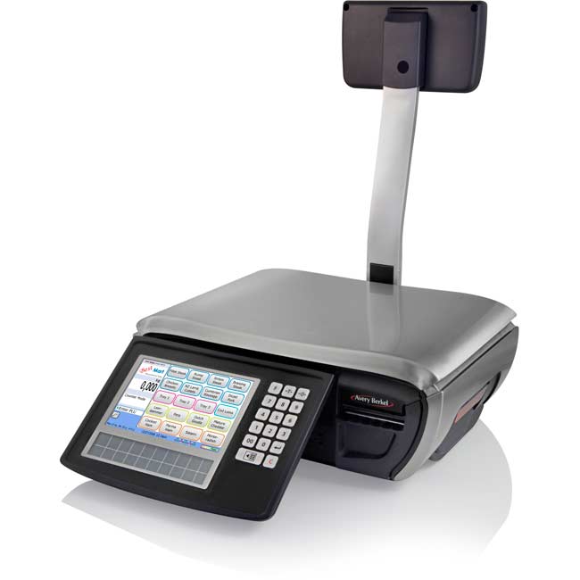 Barcode printing scale with cash drawer connector for supermarkets