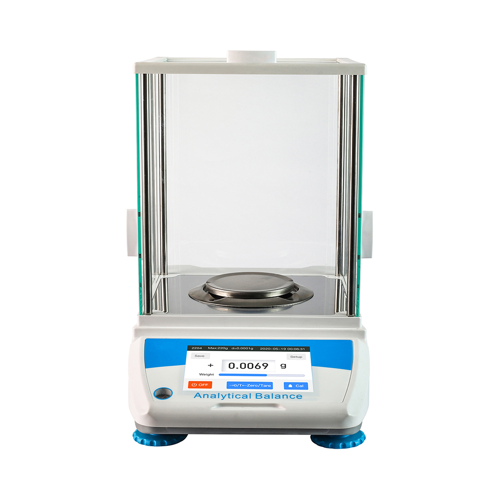 analytical balance with initial and final readings