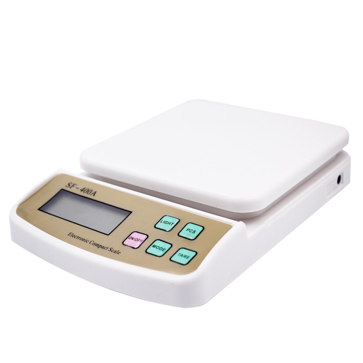white digital kitchen weighing scale