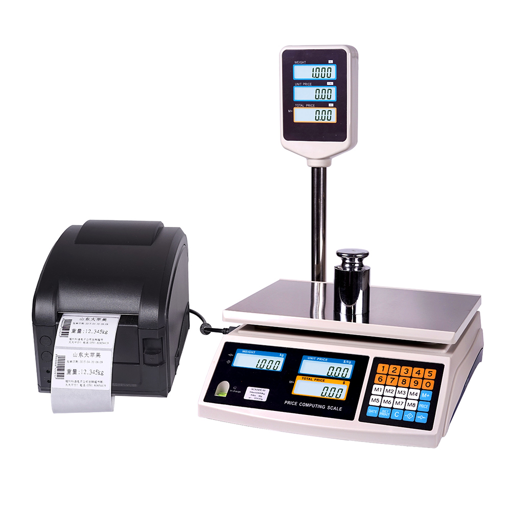 Digital Cash Register Scale with Barcode Label Printing