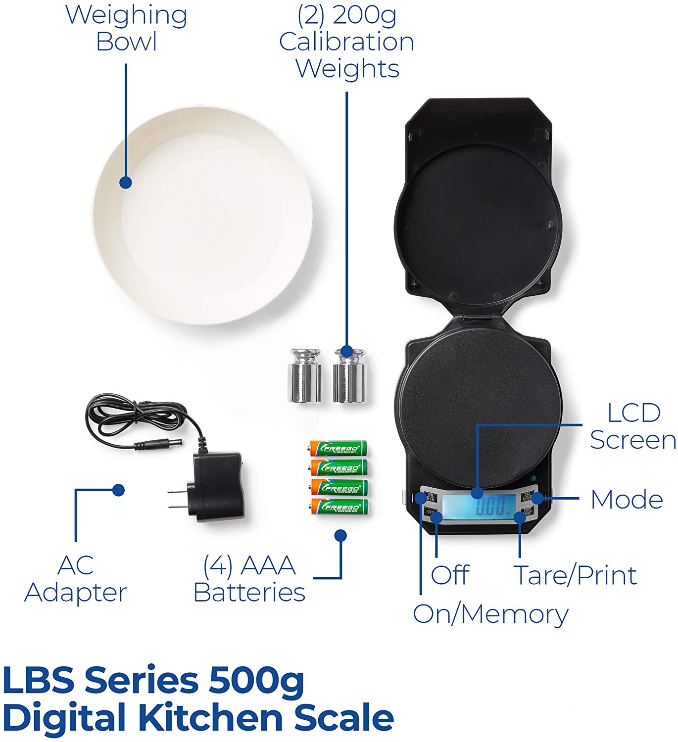 Kitchen Food Scale 5kg Stainless Steel Housing