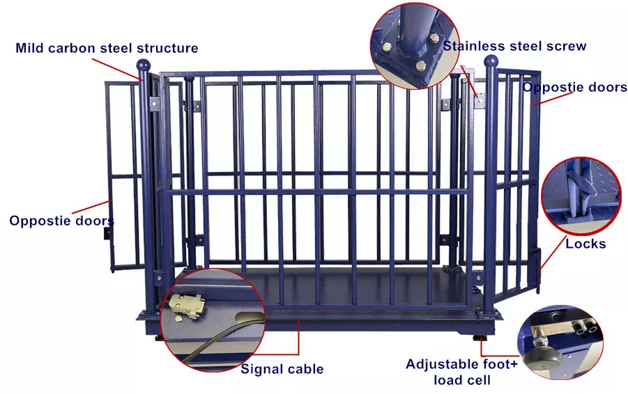 stainless steel veterinary platform scale