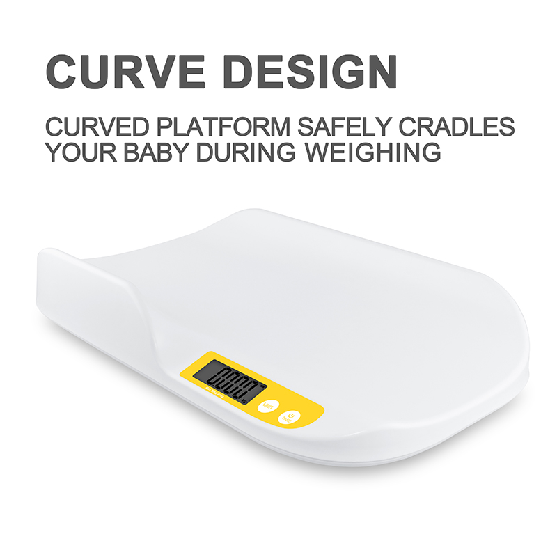High Precision 15kg Foldable White Bluetooth Infant Scale