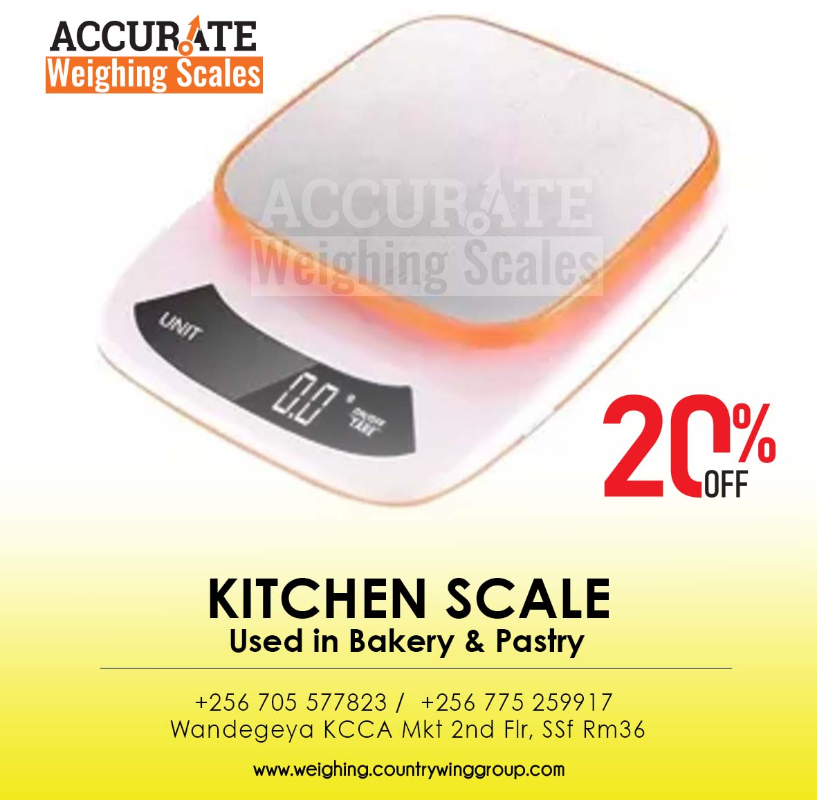 digital reliable bakery weighing scale