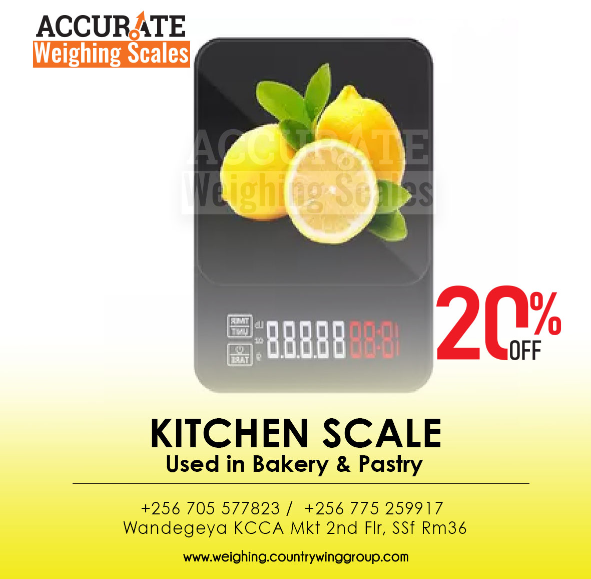 Small kitchen scale for baking