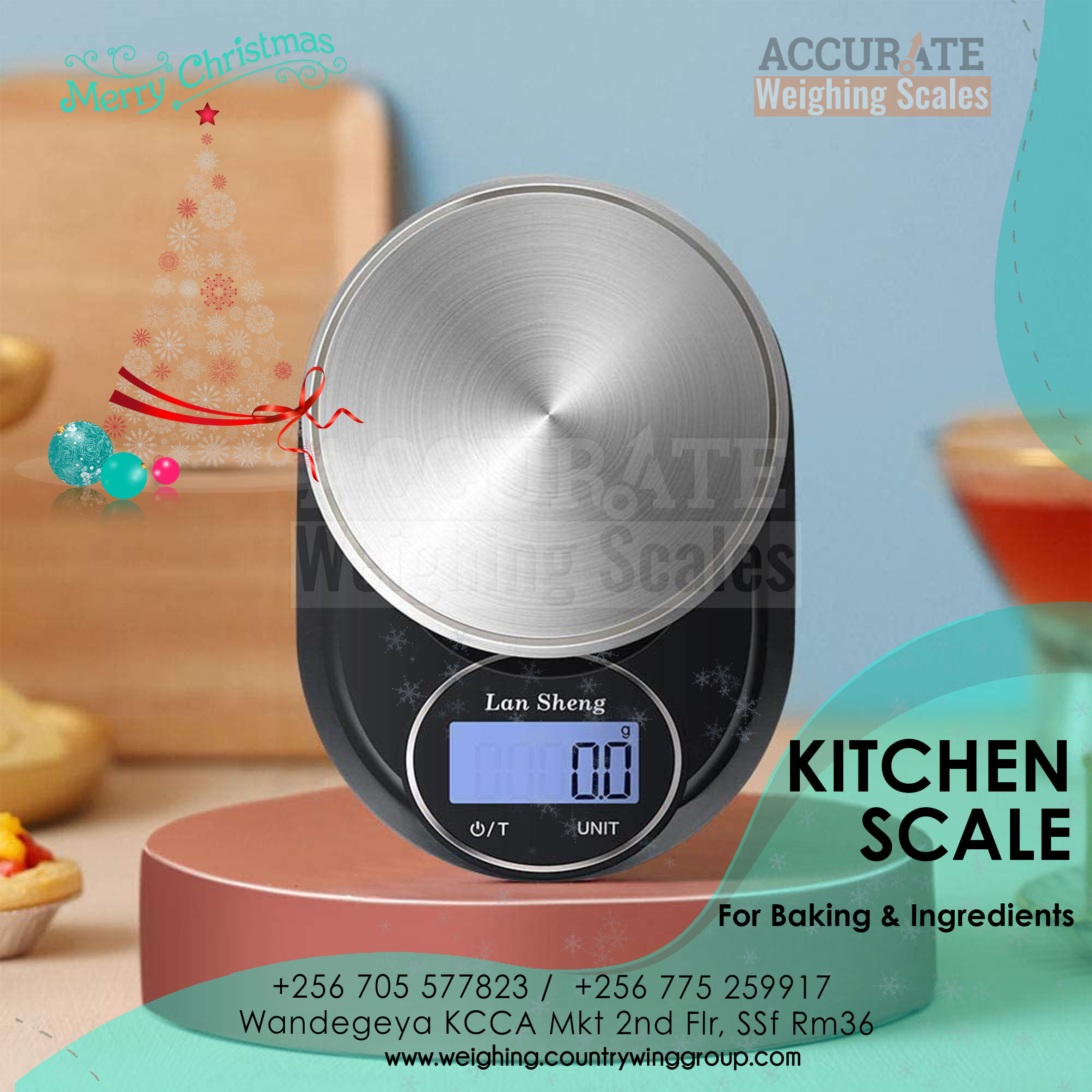 High-accuracy kitchen weighing scale