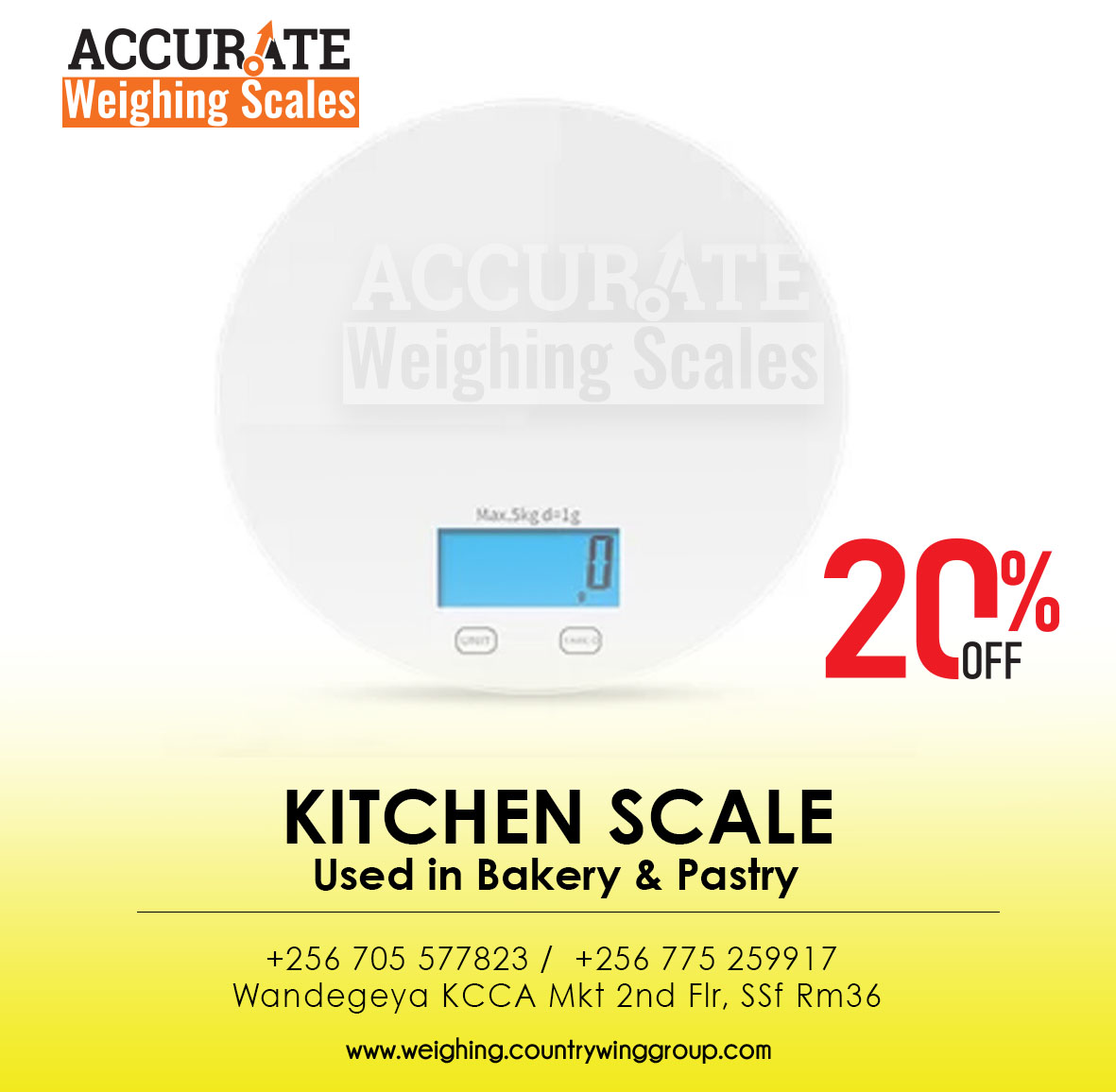 Cooking scale sleek and accurate