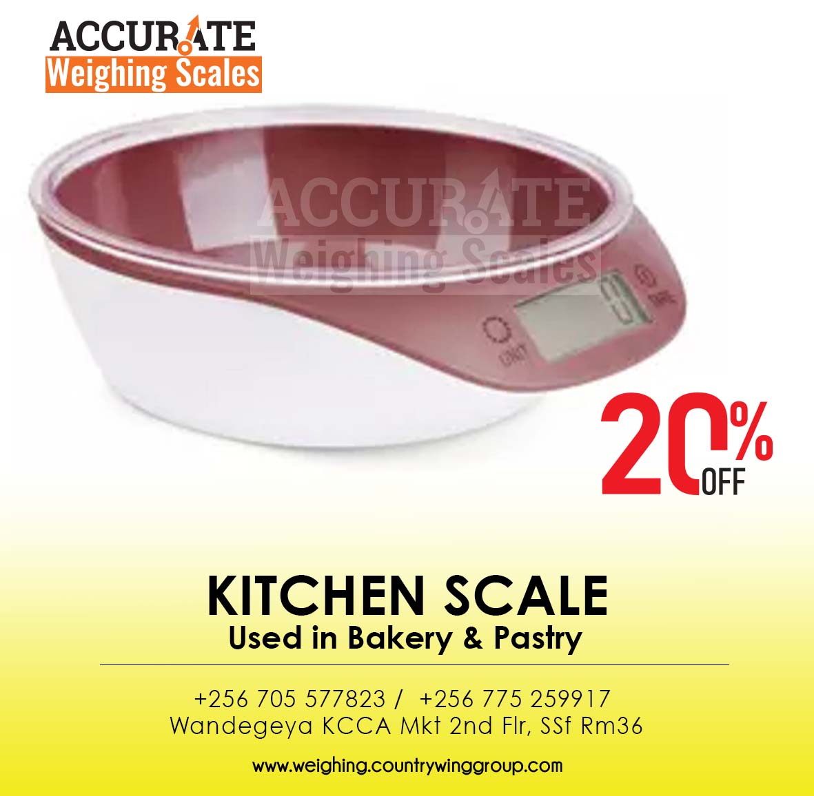 Highly accurate digital kitchen weighing scale