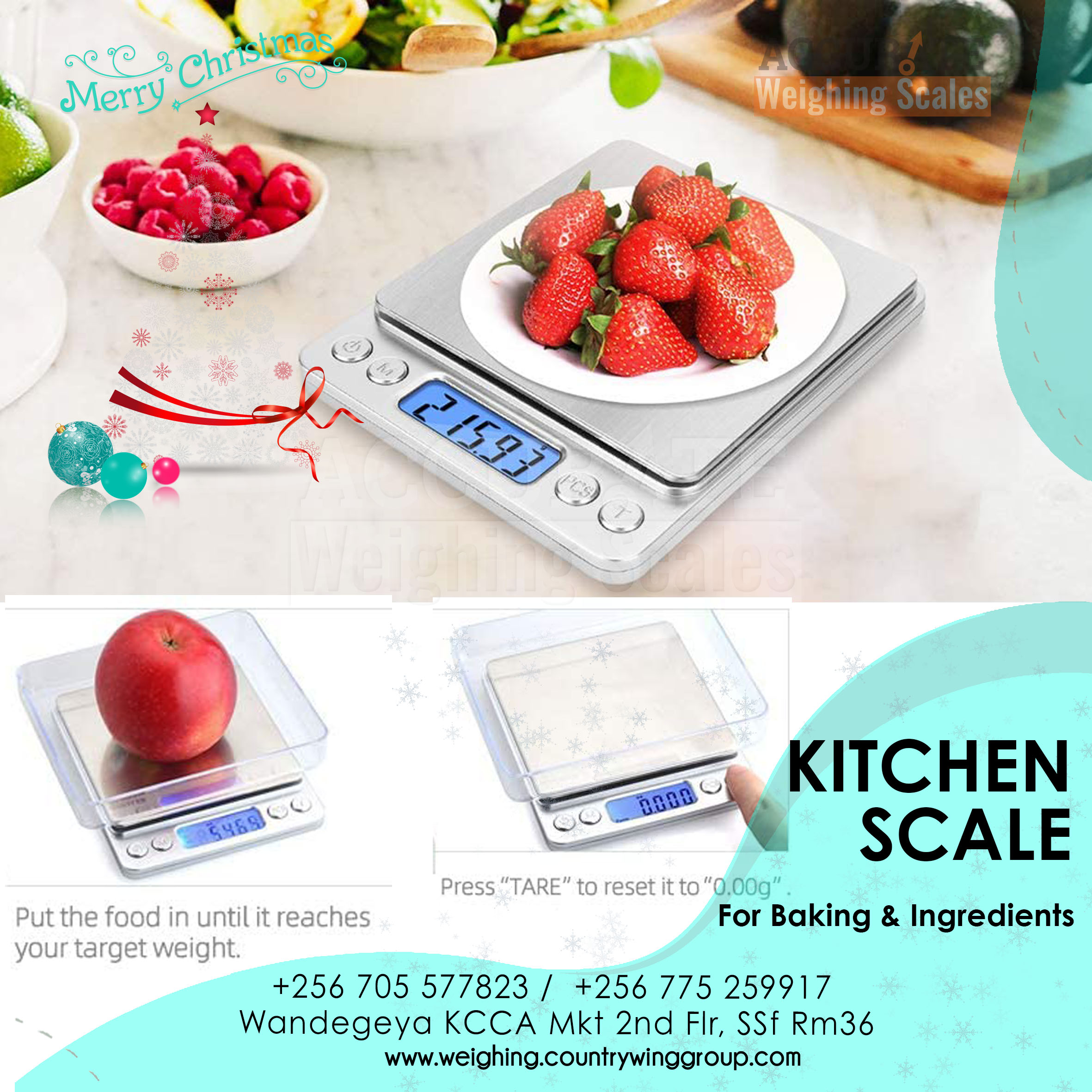 Kitchen scale for diet and meal prep