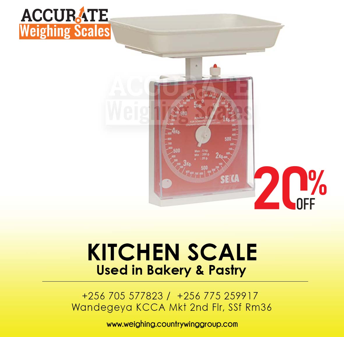 white digital kitchen weighing scale